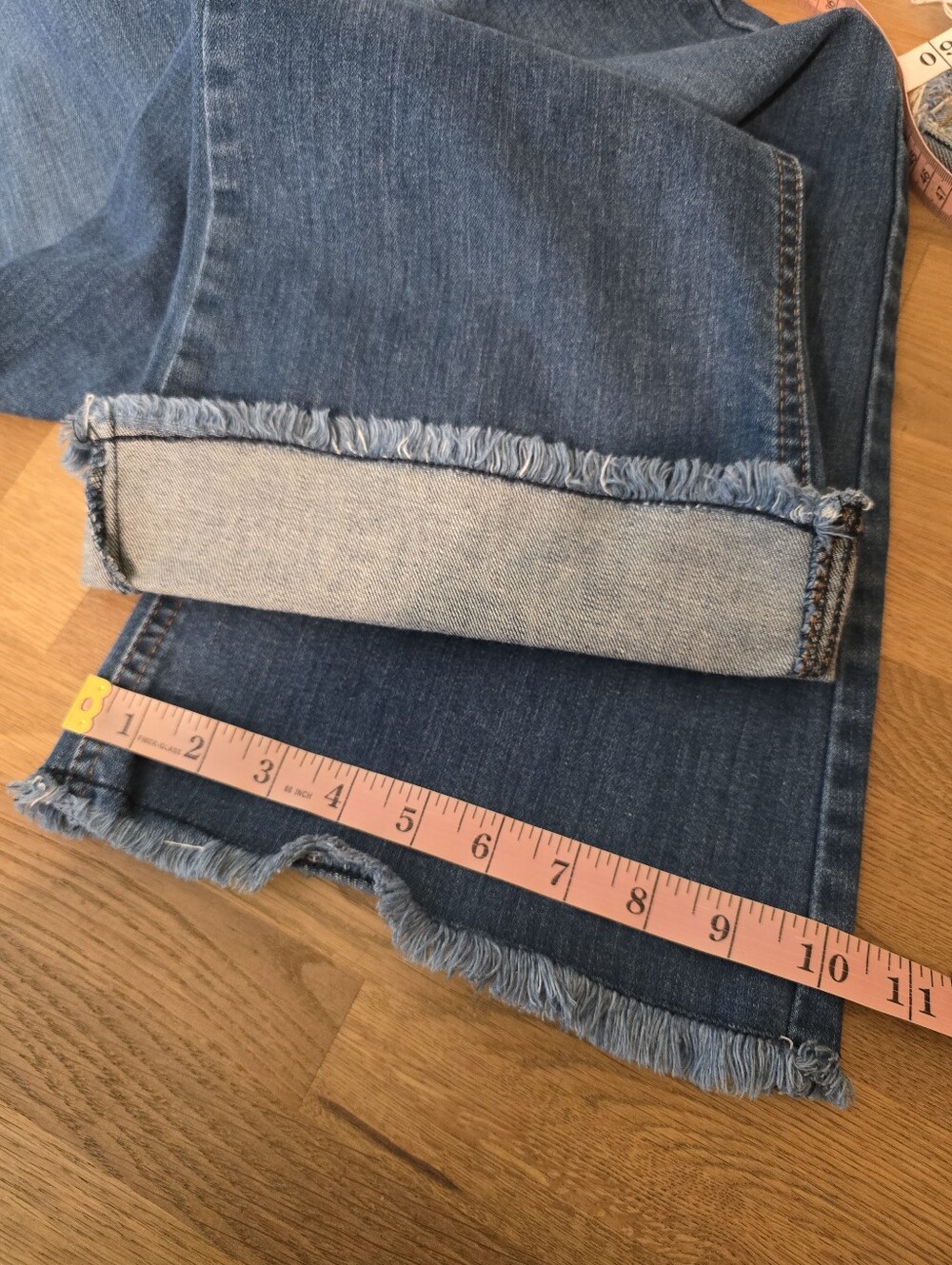 Kimes Ranch Lola Jeans Women's 12/32 Bootcut Flare Raw Fray Hem Made In USA - Picture 15 of 16